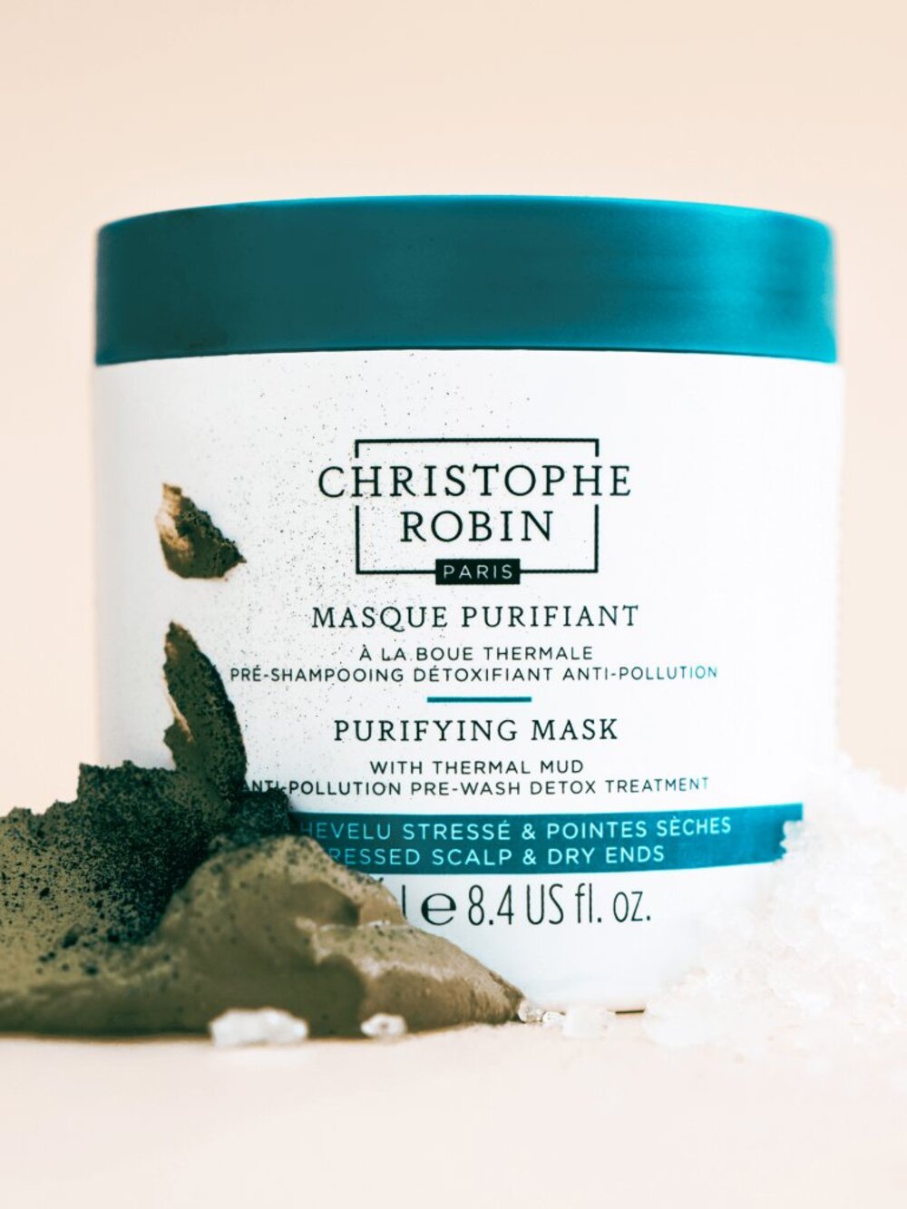 Christophe Robin Purifying Mask with Thermal Mud 250ml Hair & Scalp Treatment